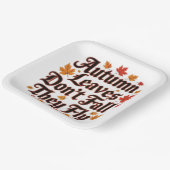 Herbstausgänge fallen nicht, sie fliegen pappteller (Gewinkelt)