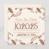 Herbstausgänge fallen Save the Date (Vorne/Hinten)