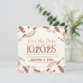 Herbstausgänge fallen Save the Date (Stehend Vorderseite)