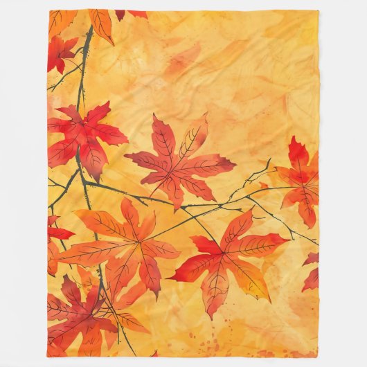 Herbstausgänge - Gemütlicher Fall Fleecedecke (Vorderseite)