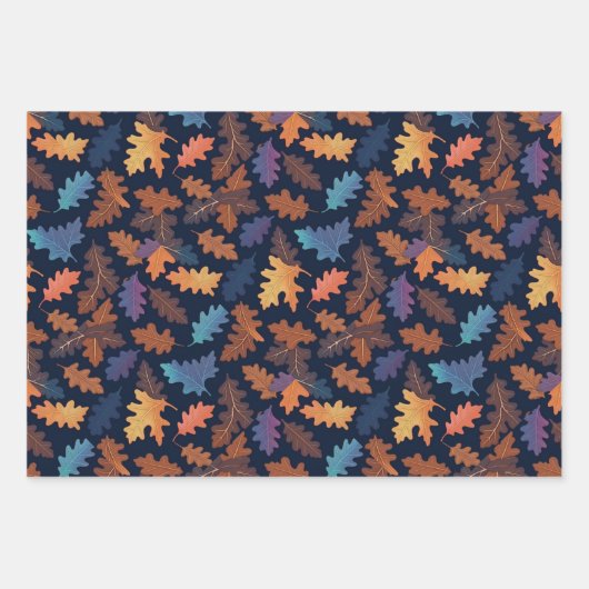 Herbstausgänge Herbstsaison Natur Gemustert Hübsch Geschenkpapier Set (Vorderseite 3)