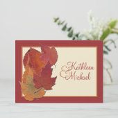 Herbstausgänge II Mit Monogramm Hochzeitseinladung Einladung (Stehend Vorderseite)