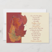 Herbstausgänge II Mit Monogramm Hochzeitseinladung Einladung (Rückseite)