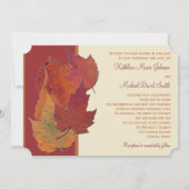 Herbstausgänge II Mit Monogramm Hochzeitseinladung Einladung (Rückseite)
