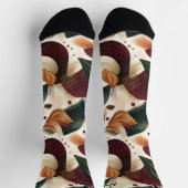 Herbstausgänge in Burgund, Grün und Senf Socken (Oben)