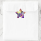 Herbstausgänge in Lilac Stern-Aufkleber (Tasche)