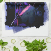 Herbstausgänge in Neon und Blau Geschirrtuch (Gefaltet)