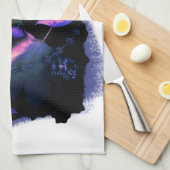 Herbstausgänge in Neon und Blau Geschirrtuch (Viertel Falte)