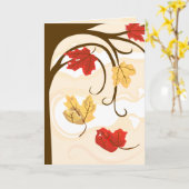 Herbstausgänge müssen Grußkarte fallen Karte (Gelbe Blume)