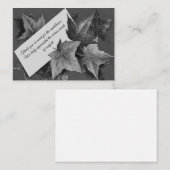 Herbstausgänge nach Beerdigung Dankeschön Karten (Vorne/Hinten)