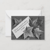 Herbstausgänge nach Beerdigung Dankeschön Karten (Vorderseite)