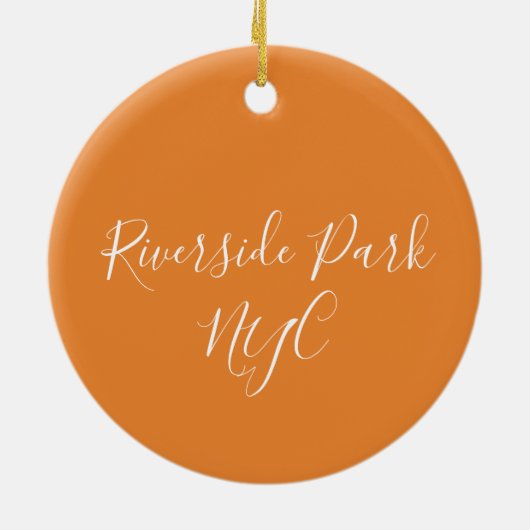 Herbstausgänge Riverside Park New York City Herbst Keramikornament (Hinten)