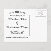 Herbstausgänge Save the Date Postkarte (Rückseite)