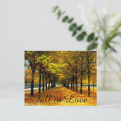 Herbstausgänge Save the Date Postkarte (Stehend Vorderseite)