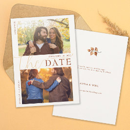 Herbstausgänge Terracotta Moderne Hochzeit im Herb Save The Date