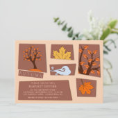 Herbstauskuppelung Einladung (Stehend Vorderseite)