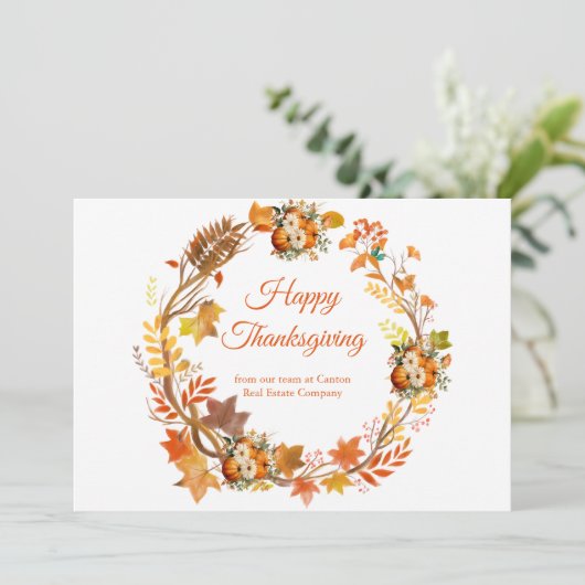 Herbstausscheiden Erntedank Feiertagskarte (Stehend Vorderseite)