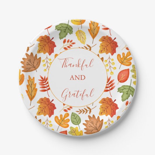 Herbstausscheiden Erntedank Pappteller (Vorderseite)