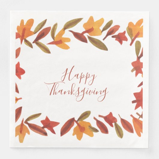 Herbstausscheiden Erntedank Serviette (Vorderseite)