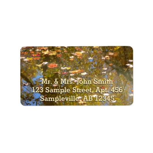 Herbstausstiege und Streams-Reflektion bei Greenbe Adressaufkleber (Vorne)