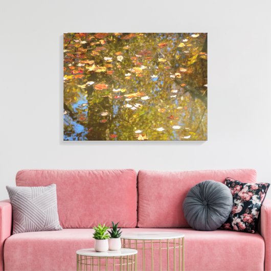 Herbstausstiege und Streams-Reflektion bei Greenbe Leinwanddruck (Insitu (Wohnzimmer))