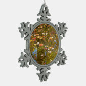 Herbstausstiege und Streams-Reflektion bei Greenbe Schneeflocken Zinn-Ornament (Links)