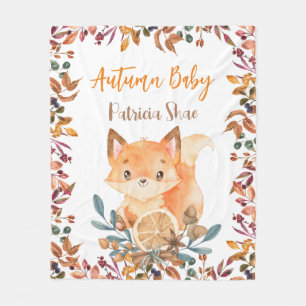 Herbstbaby niedliche Fuchs Herbst Thema personalis Fleecedecke