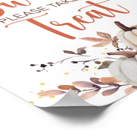 Herbstbabys sind süß Nehmen Sie eine Leckerei Dusc Poster (Ecke)