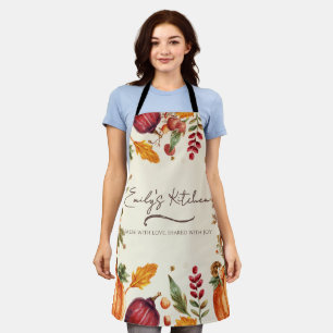 Herbstbacken Personalisierte Herbst-Pie & Kürbis Schürze