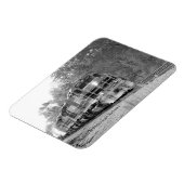 Herbstbahn B&W Herbstkulisse Souvenir Kühlschrank Magnet (Linke Seite)