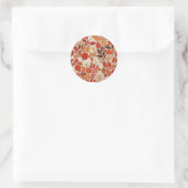 Herbstband Runder Aufkleber (Tasche)