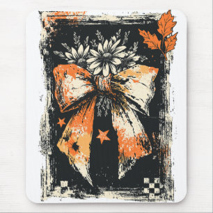 Herbstband-Schleife Distressed Mousepad