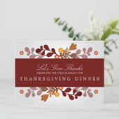 Herbstbanner-Einladung Einladung (Stehend Vorderseite)