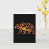 Herbstbär Erntedank Kürbisweibchen Bo Karte (Gelbe Blume)