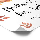 Herbstbär mit Kürbis, Bücher für Babyposter Poster (Ecke)