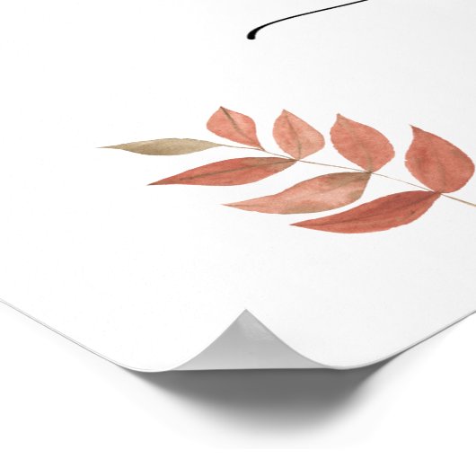 Herbstbär mit Pumpkin - Begrüßungsbaby-Dusche Poster (Ecke)