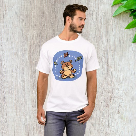 Herbstbär mit sinkenden Blätter T-Shirt