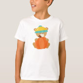 Herbstbär, Niedlicher Bär, Bär mit Hut, Pumpkin T-Shirt (Vorderseite)