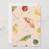 Herbstbären-Baby-Dusche, Herbstbär Invi Einladung (Rückseite)