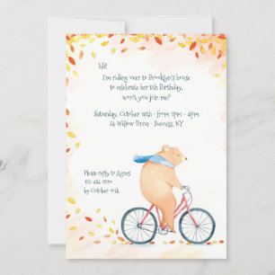 Herbstbären-Einladung Einladung