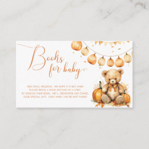 Herbstbären Kürbisbücher für Babytickets Begleitkarte