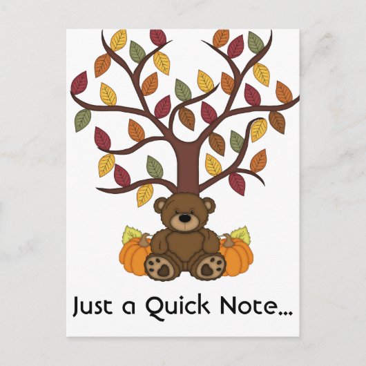 Herbstbärendesign Postkarte (Vorderseite)