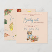 Herbstbärendusche Danke, Herbstbär Dankeskarte (Vorne/Hinten)