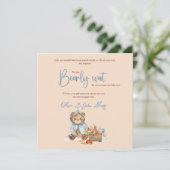 Herbstbärendusche Danke, Herbstbär Dankeskarte (Stehend Vorderseite)