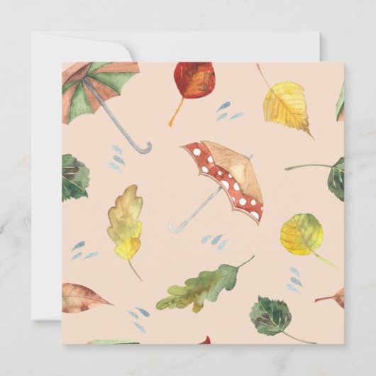 Herbstbärendusche Danke, Herbstbär Dankeskarte (Rückseite)