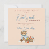 Herbstbärendusche Danke, Herbstbär Dankeskarte (Vorderseite)