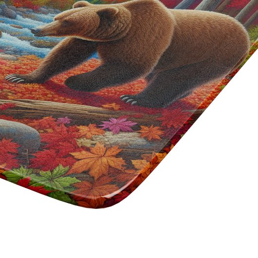 Herbstbärenschneider Schneidebrett (Ecke)