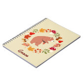 Herbstbärenspirale Foto Notebook Notizblock (Linke Seite)