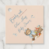 Herbstbärenspülung Baby Dusche Gunst Tag, Herbstbä Geschenkanhänger (Vorderseite)