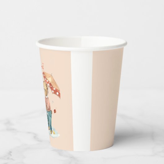 Herbstbärenspülung Papiertasse, Bärenbecher Pappbecher (Links)